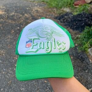 1990s Kelly Green Philadelphia Eagles Trucker SnapBack Hat